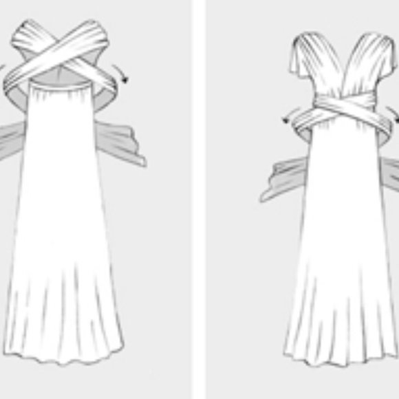 Royal Blue Multi Style Midi Dress - Picture 5 of 9